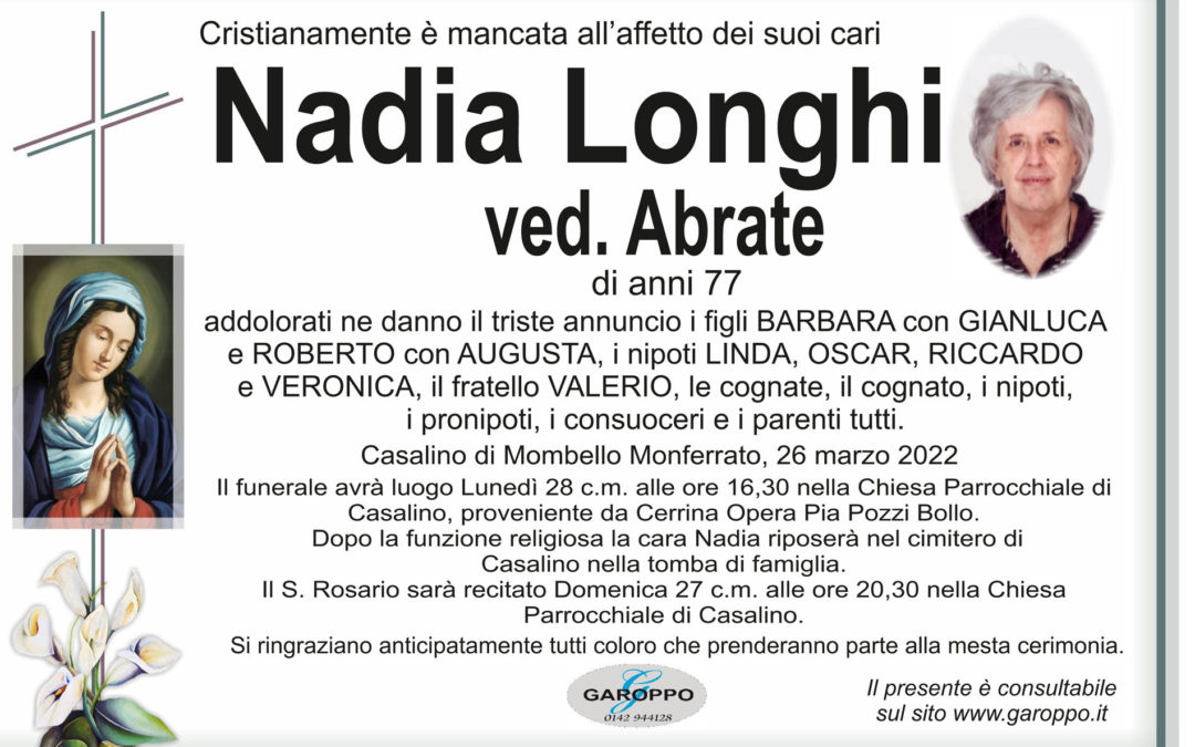 LONGHI NADIA VED. ABRATE