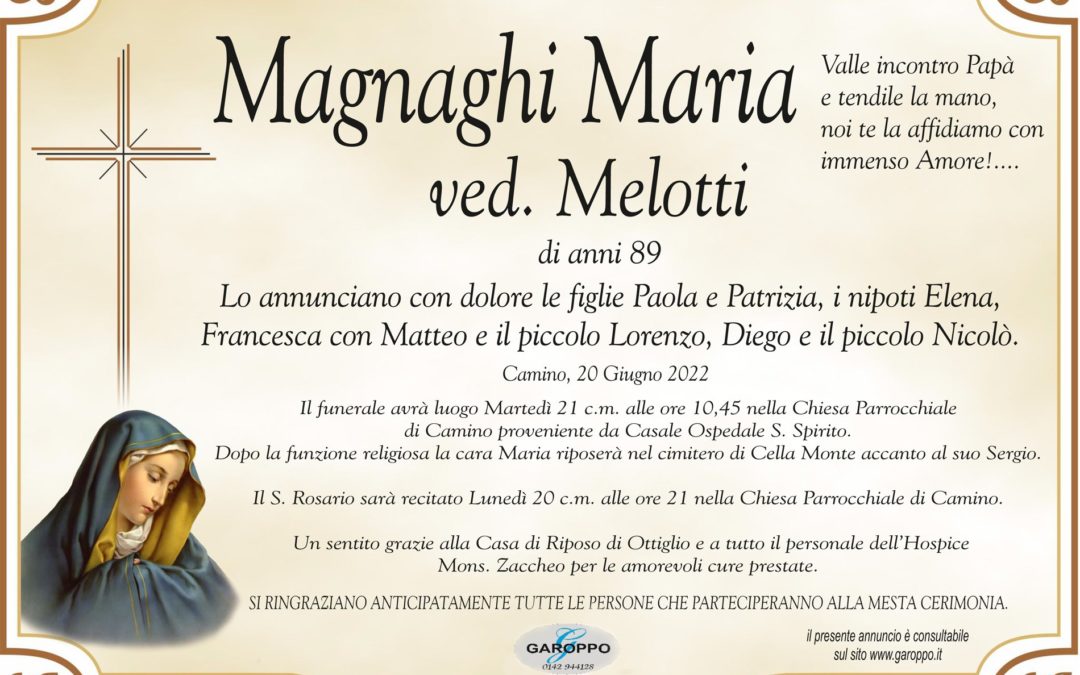 MAGNAGHI MARIA VED. MELOTTI