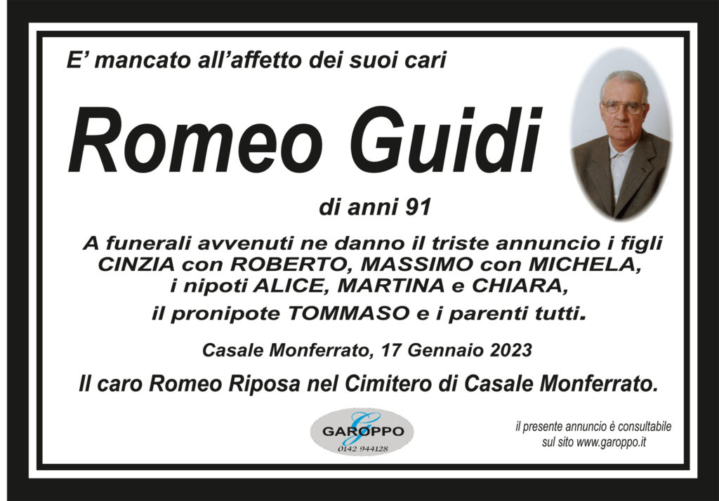 annuncio GUIDI ROMEO 2