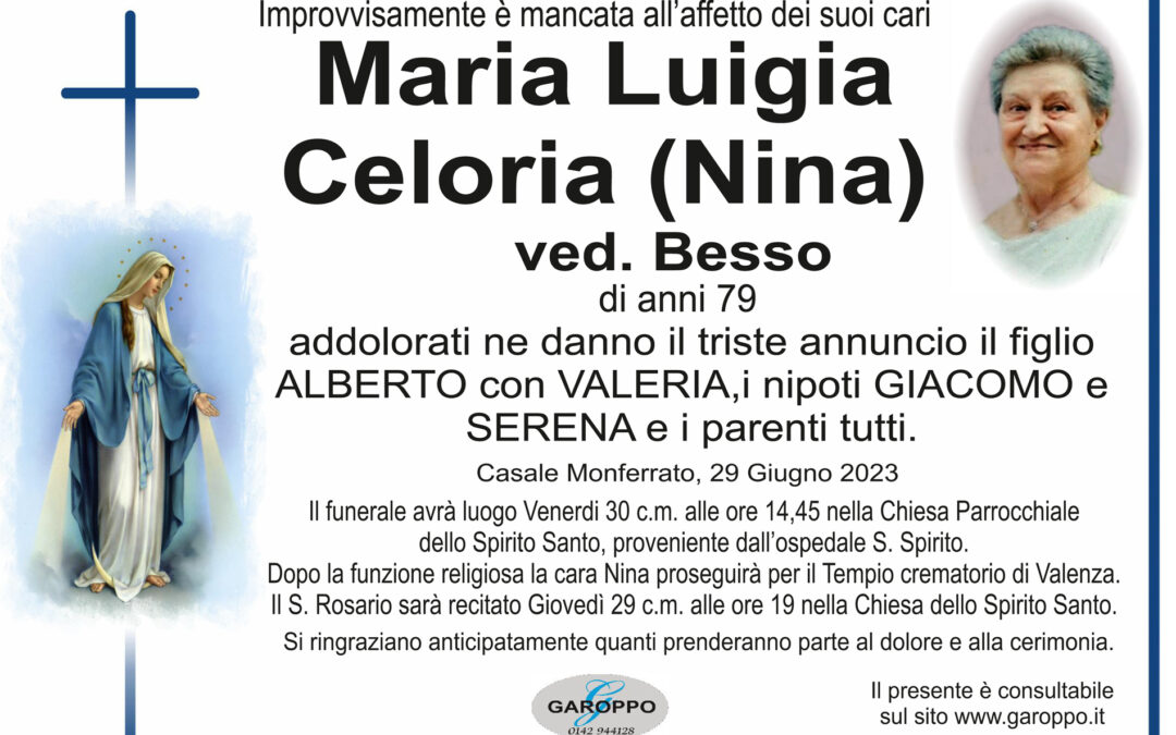 Celoria Maria Luigia ved. Besso