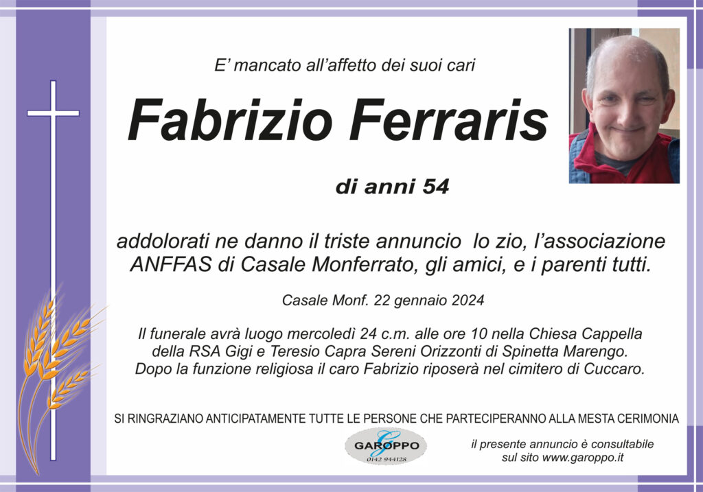 annuncio Fabrizio Ferraris
