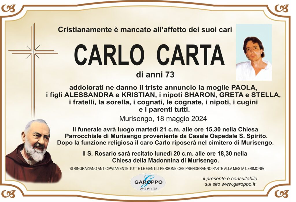 carlo carta annuncio