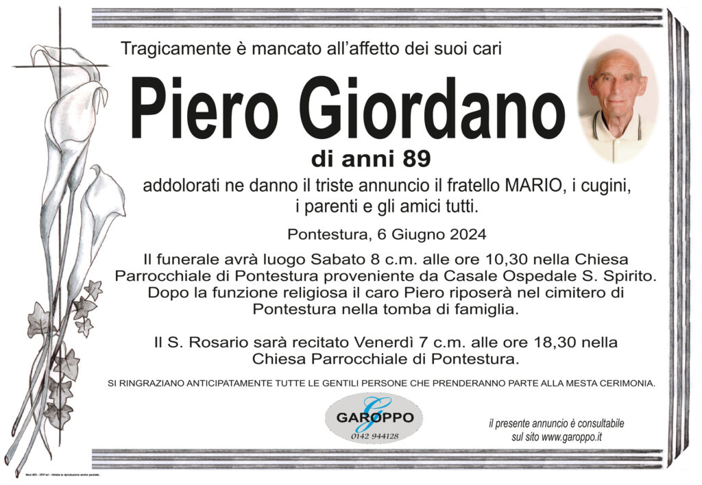 annuncio giordano piero