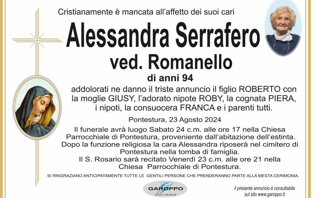 Serrafero Alessandra ved. Romanello