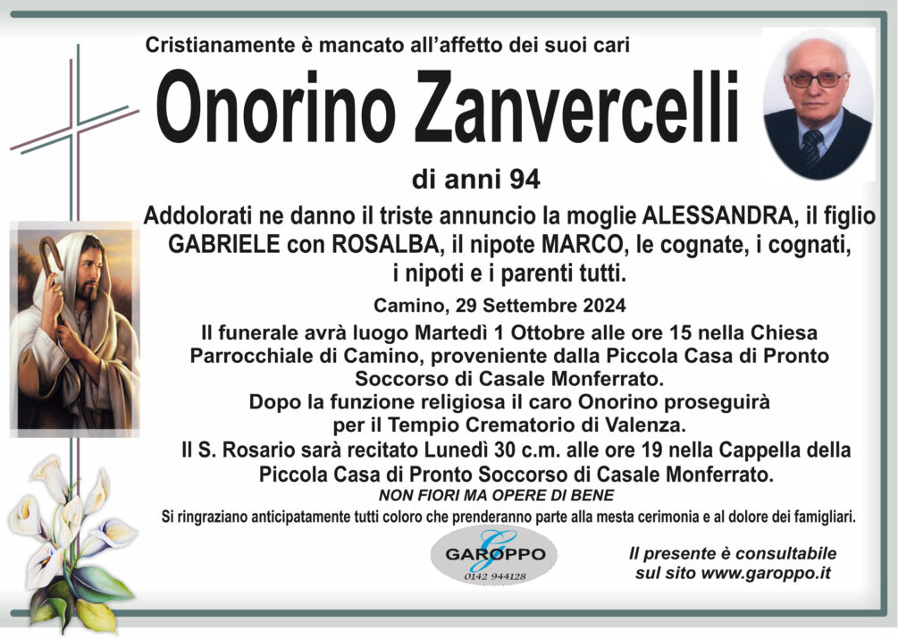 Zanvercelli onorino