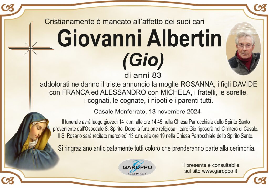 Giovanni Albertin manifesto