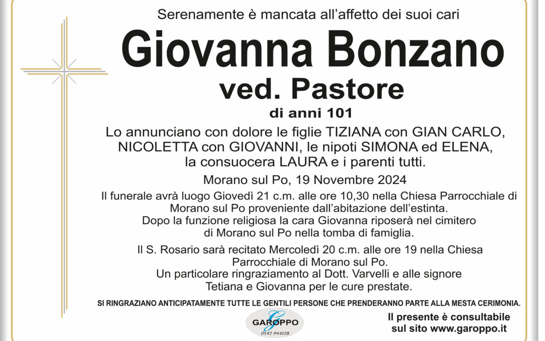 Bonzano Giovanna ved. Pastore