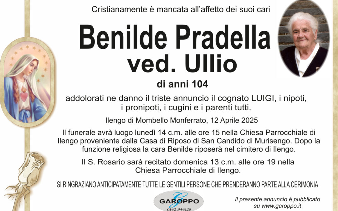Pradella Benilde ved. Ullio