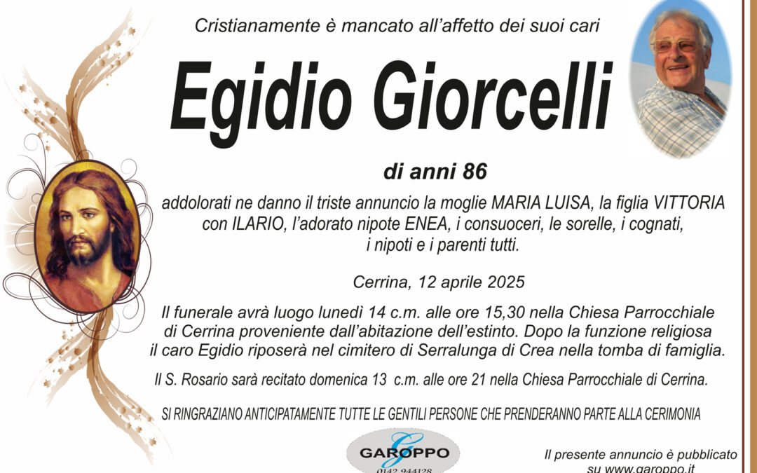 Giorcelli Egidio