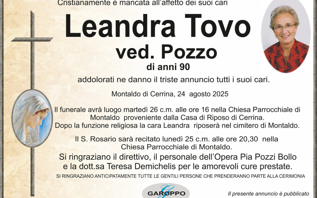 Tovo Leandra ved. Pozzo
