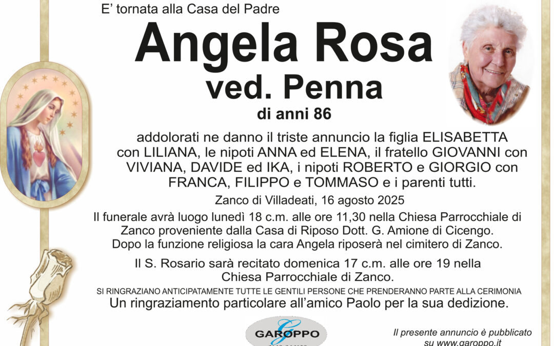 Rosa Angela ved. Penna