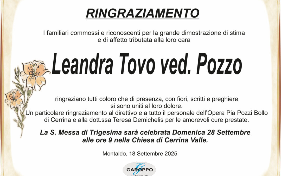 Tovo Leandra ved. Pozzo