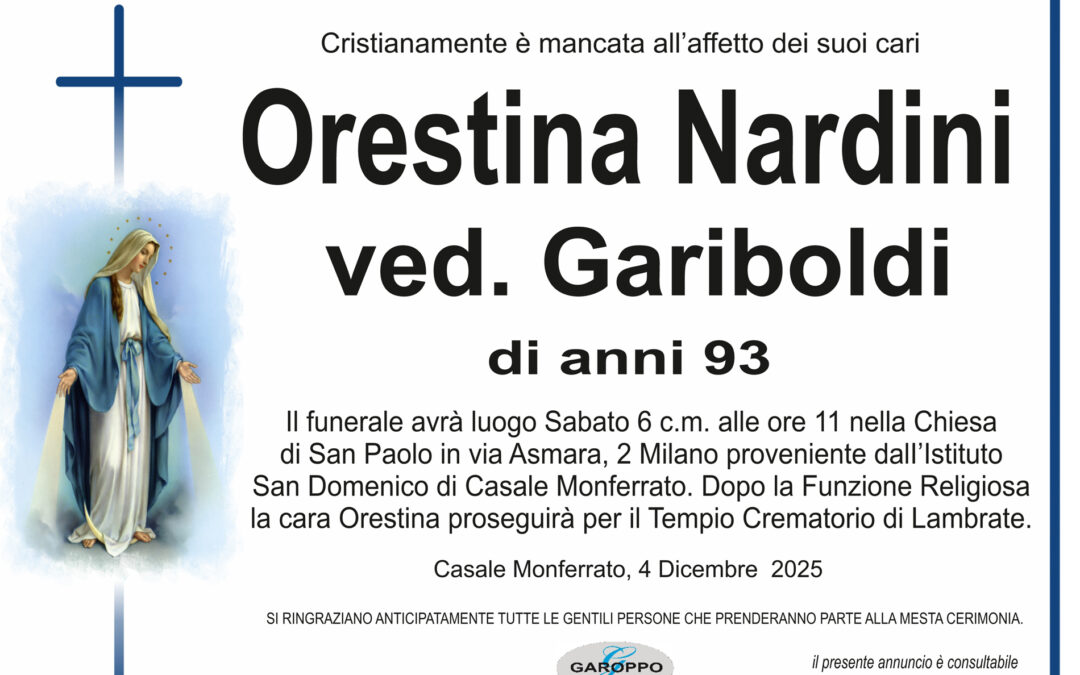 Nardina Orestina ved. Gariboldi