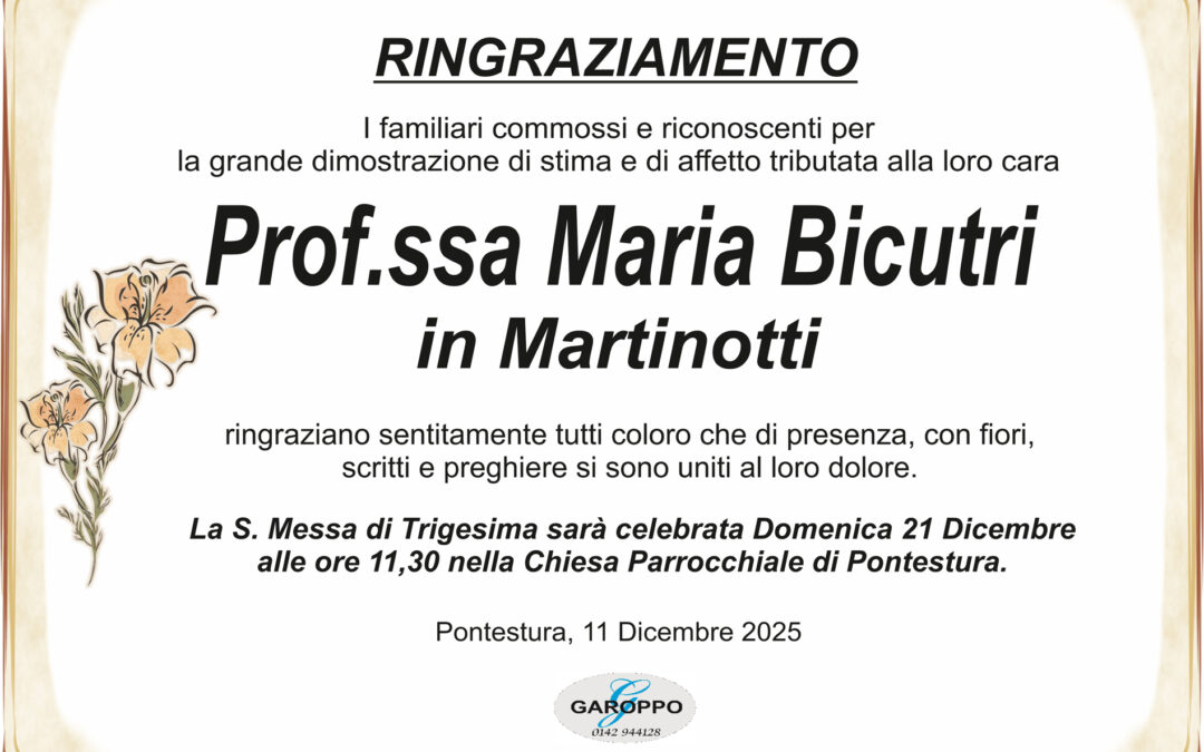 Prof. Bicutri Maria in Martinotti