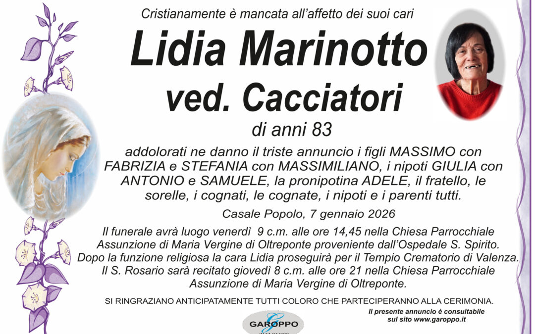 Marinotto Lida ved. Cacciatori