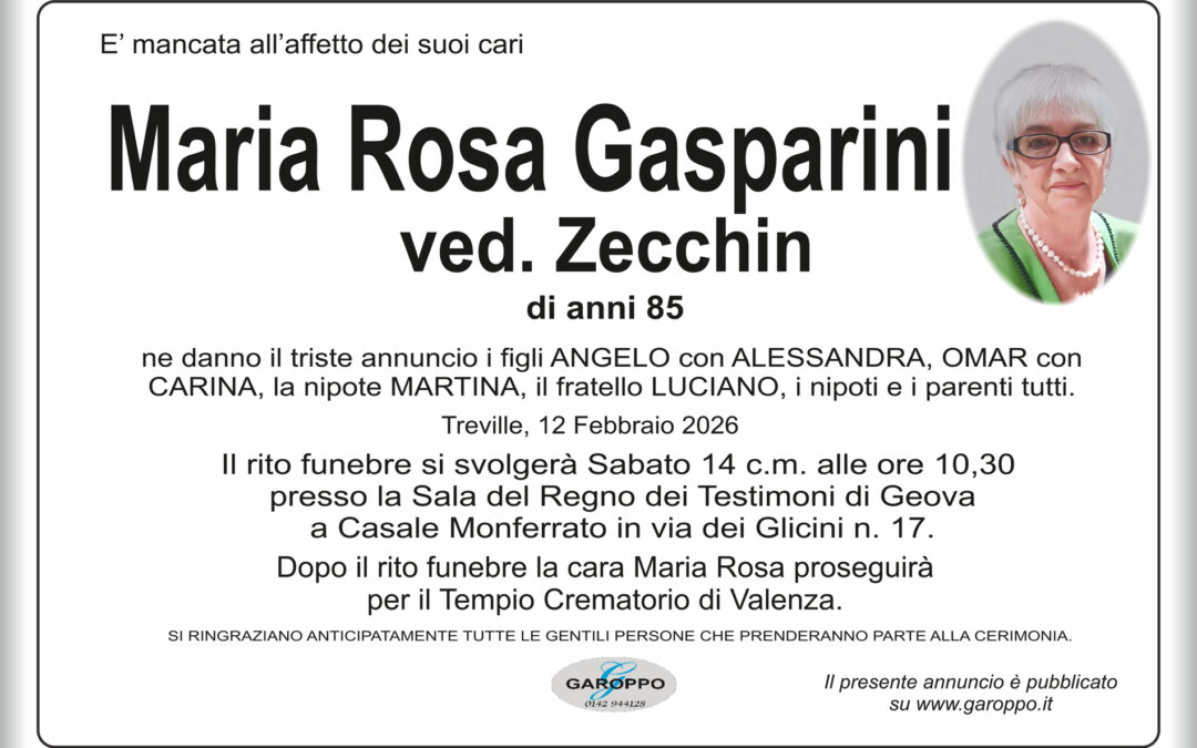 Gasparini Maria Rosa ved. Zecchin