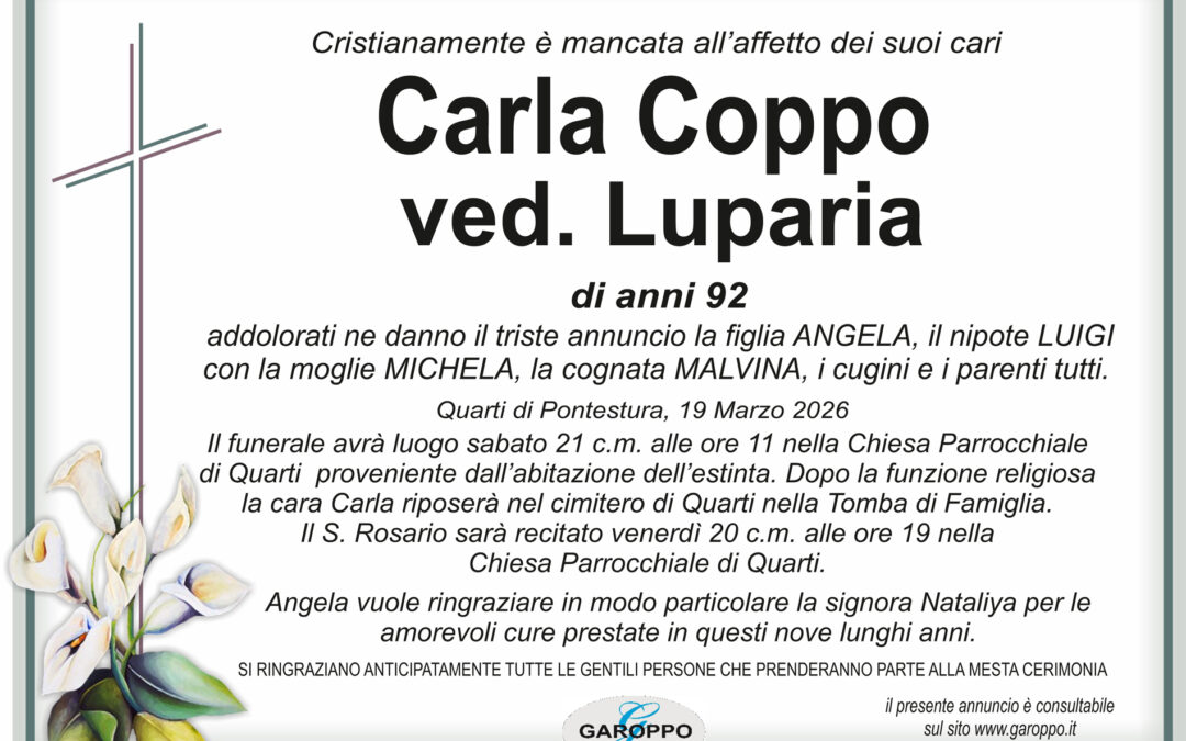 Coppo Carla ved. Luparia