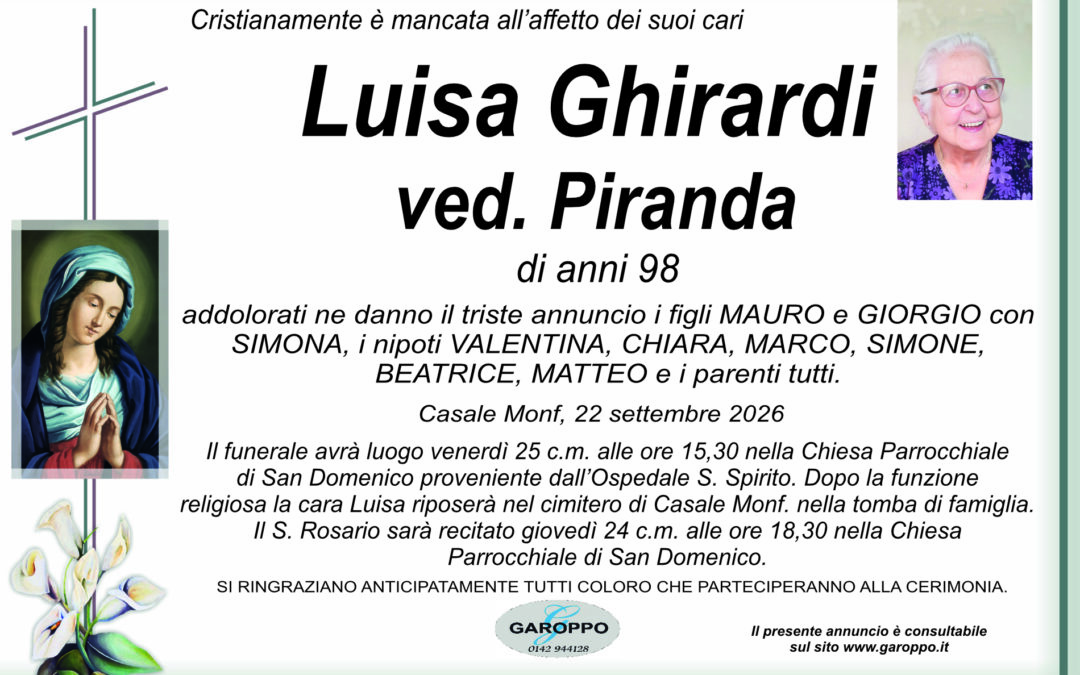 Ghirardi Luisa ved. Piranda